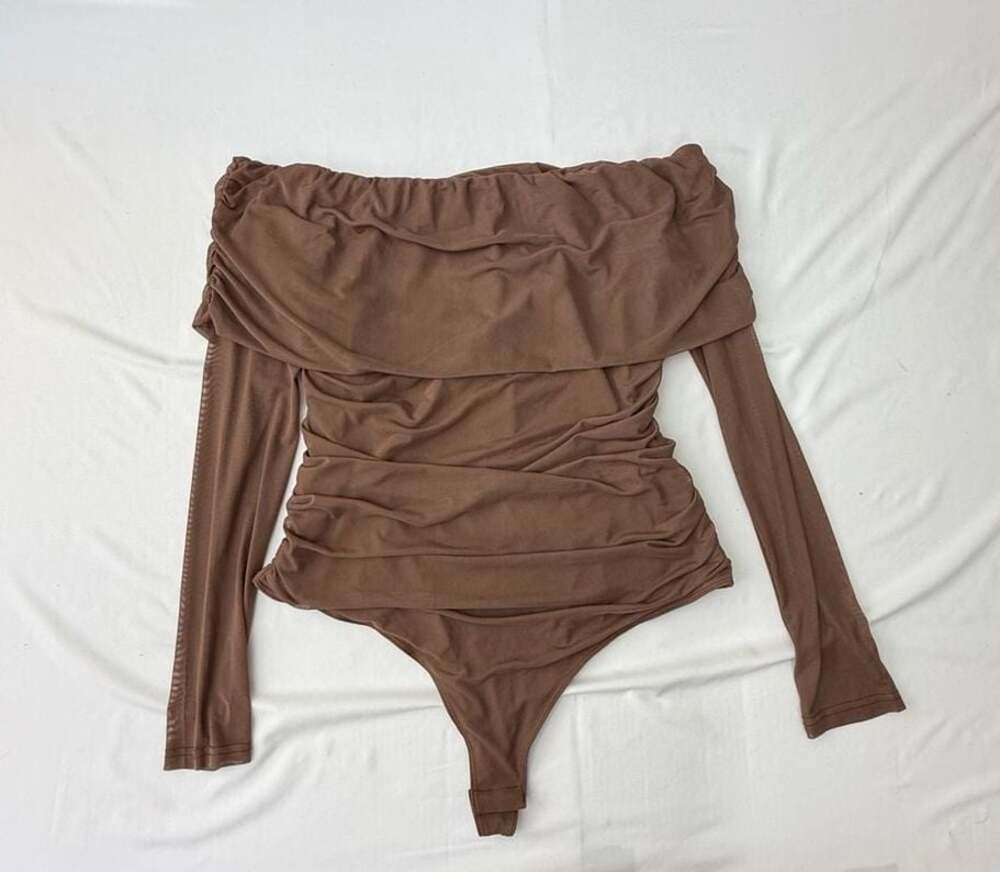 Women's Off The Shoulder Long Sleeve Bodysuit Sexy